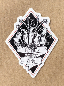 Diamond bouquet, 2" x 2.5" vinyl sticker-Flytrap King