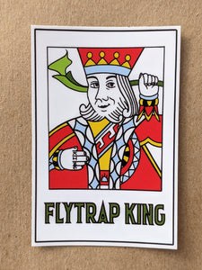 King of Flytraps, 2" x 3" vinyl sticker-Flytrap King