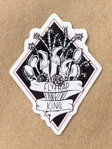 Diamond bouquet, 2" x 2.5" vinyl sticker-Flytrap King